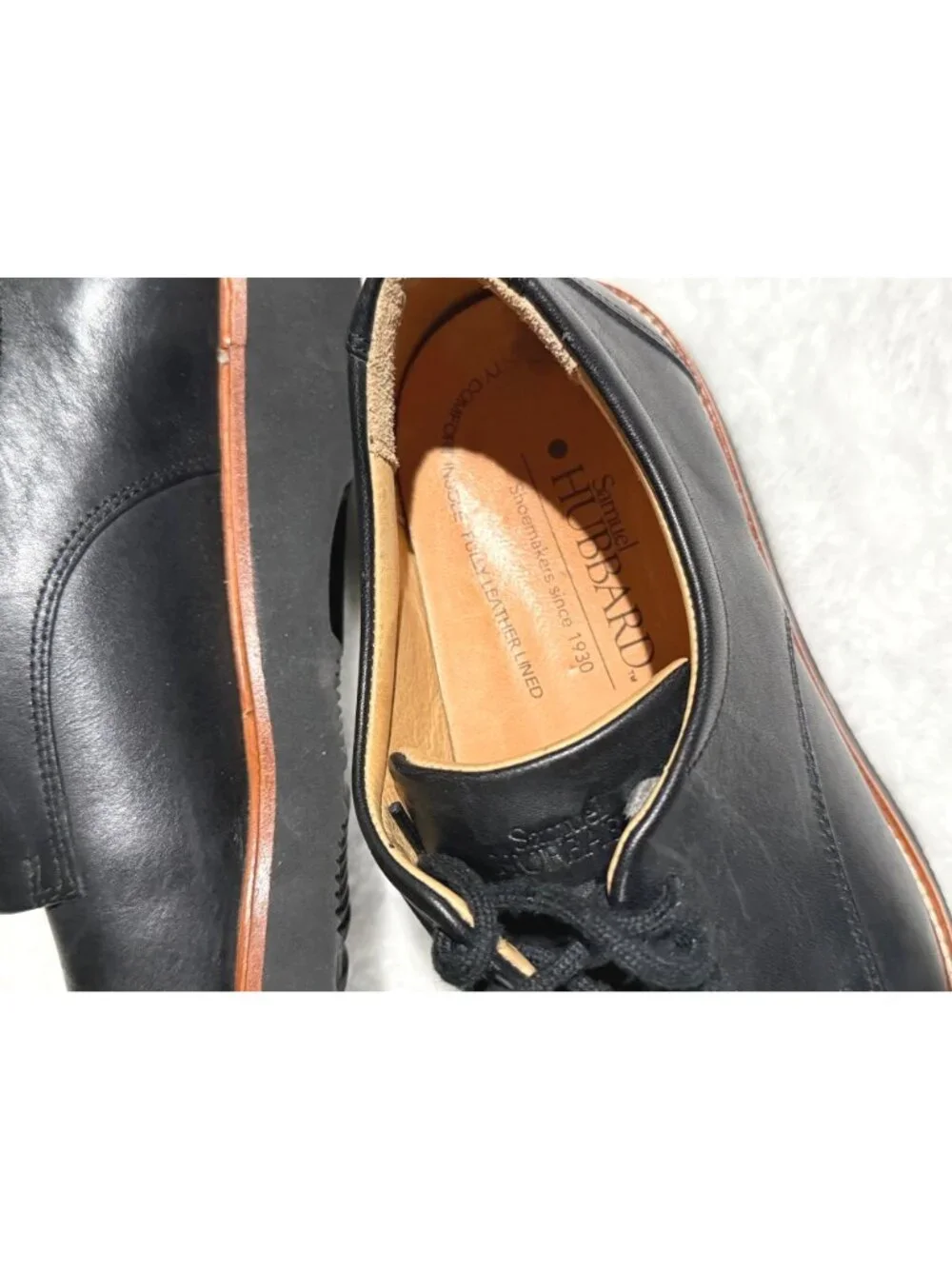 size 7.5 mens Samuel Hubbard Founder M2100-048 Black lace oxford shoes $295
